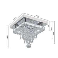 Load image into Gallery viewer, Modern Square Crystal Ceiling Light with Droplets Living and Home