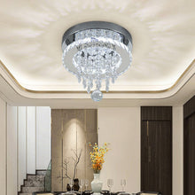 Load image into Gallery viewer, Modern Round Crystal Ceiling Light with Droplets Living and Home