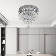 Load image into Gallery viewer, Modern Round Crystal Ceiling Light with Droplets Living and Home