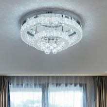 Load image into Gallery viewer, Double Tier Round Crystal Celling Light Living and Home