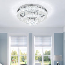 Load image into Gallery viewer, Double Tier Round Crystal Celling Light Living and Home