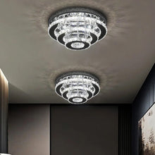 Load image into Gallery viewer, 3-Tier Chic Crystal Ceiling Light with Chrome Finish Living and Home