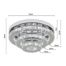 Load image into Gallery viewer, 3-Tier Chic Crystal Ceiling Light with Chrome Finish Living and Home