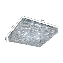 Load image into Gallery viewer, Modern Square Crystal LED Ceiling Light