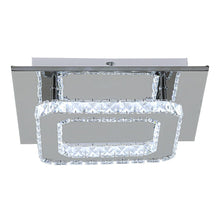 Load image into Gallery viewer, Modern Square Crystal Ceiling Light with Chrome Finish Living and Home