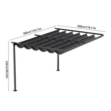 Load image into Gallery viewer, 10 x 10FT Outdoor Lean To Retractable Pergola with Canopy