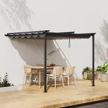 Load image into Gallery viewer, 10 x 13FT Outdoor Lean To Pergola with Canopy