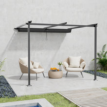 Load image into Gallery viewer, 10 x 13FT Outdoor Lean To Pergola with Canopy