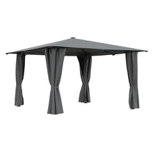 Load image into Gallery viewer, Solar LED Metal Patio Gazebo with Curtains