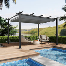 Load image into Gallery viewer, 13x10ft Aluminium Pergola with Retractable Roof