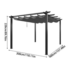 Load image into Gallery viewer, 13x10ft Aluminium Pergola with Retractable Roof
