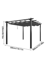 Load image into Gallery viewer, 13x10ft Aluminium Pergola with Retractable Roof
