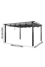 Load image into Gallery viewer, 13x13ft Aluminium Pergola with Retractable Roof