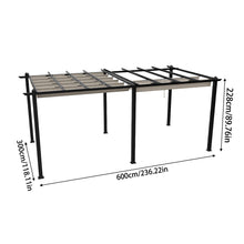 Load image into Gallery viewer, 10x20ft Aluminium Pergola with Retractable Roof