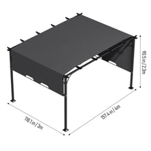 Load image into Gallery viewer, Outdoor Pergola with Adjustable Canopy