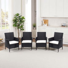 Load image into Gallery viewer, Set of 4 Rattan Chairs Garden Furniture