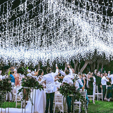 Load image into Gallery viewer, Solar-Powered LED Icicle String Lights with Remote Control