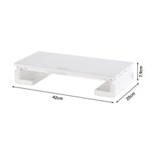 Load image into Gallery viewer, Premium White Desktop Computer Riser with Storage Shelf Living and Home