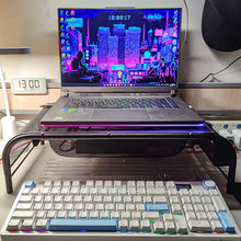 Load image into Gallery viewer, Metal Mesh Monitor Stand Riser with Drawer Living and Home