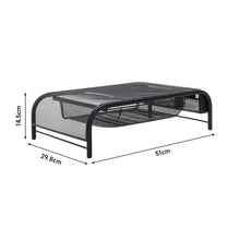 Load image into Gallery viewer, Metal Mesh Monitor Stand Riser with Drawer Living and Home