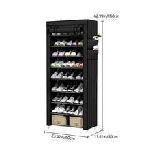 Load image into Gallery viewer, 10-Tier Shoe Cabinet with Roll-Up Door