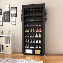 Load image into Gallery viewer, 10-Tier Shoe Cabinet with Roll-Up Door