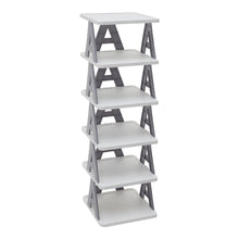 Load image into Gallery viewer, 6-Tier Folding Plastic Shoe Rack