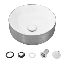 Load image into Gallery viewer, Round Ceramic Countertop Washbasin Vessel Sink
