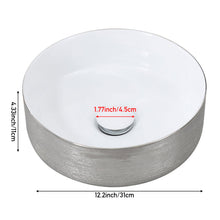 Load image into Gallery viewer, Round Ceramic Countertop Washbasin Vessel Sink