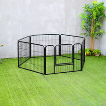 Load image into Gallery viewer, Black Square Tube Pet Dog Fence - Set of 6 Panels (80cm x 60cm Each) Living and Home