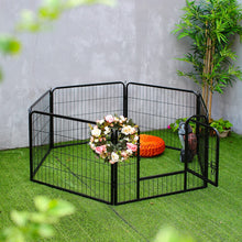 Load image into Gallery viewer, Black Square Tube Pet Dog Fence - Set of 6 Panels (80cm x 60cm Each) Living and Home