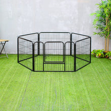 Load image into Gallery viewer, Black Square Tube Pet Dog Fence - Set of 6 Panels (80cm x 60cm Each) Living and Home