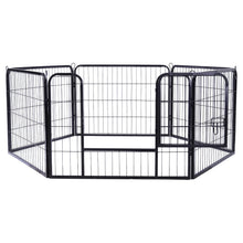 Load image into Gallery viewer, Black Square Tube Pet Dog Fence - Set of 6 Panels (80cm x 60cm Each) Living and Home