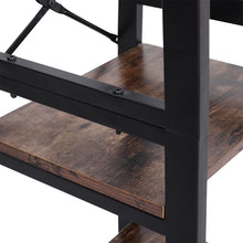 Load image into Gallery viewer, Industrial Style Clothing Rack with 4 Tiers of Shelves