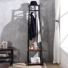 Load image into Gallery viewer, Industrial Style Clothing Rack with 4 Tiers of Shelves