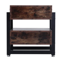Load image into Gallery viewer, Modern Wooden Bedside Table with 2 Drawers