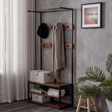 Load image into Gallery viewer, Vintage Style Floor-Standing Coat Rack with Iron and Wood Living and Home