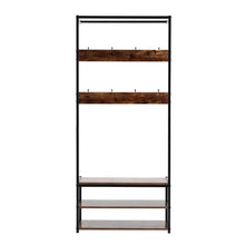 Load image into Gallery viewer, Vintage Style Floor-Standing Coat Rack with Iron and Wood Living and Home