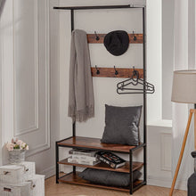 Load image into Gallery viewer, Vintage Style Floor-Standing Coat Rack with Iron and Wood Living and Home