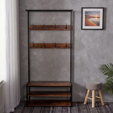 Load image into Gallery viewer, Vintage Style Floor-Standing Coat Rack with Iron and Wood Living and Home