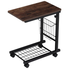 Load image into Gallery viewer, Adjustable Vintage Shaped Side Table with Black Legs Living and Home