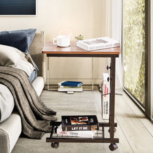Load image into Gallery viewer, Adjustable Vintage Shaped Side Table with Black Legs Living and Home