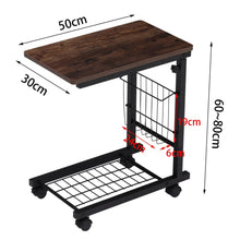 Load image into Gallery viewer, Adjustable Vintage Shaped Side Table with Black Legs Living and Home