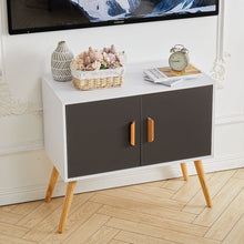 Load image into Gallery viewer, Elegant 2-Door TV Cabinet with Wooden Handles Living and Home
