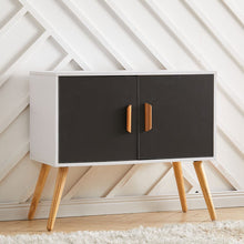 Load image into Gallery viewer, Elegant 2-Door TV Cabinet with Wooden Handles Living and Home