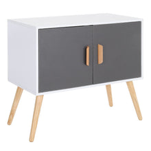 Load image into Gallery viewer, Elegant 2-Door TV Cabinet with Wooden Handles Living and Home