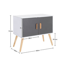 Load image into Gallery viewer, Elegant 2-Door TV Cabinet with Wooden Handles Living and Home