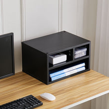 Load image into Gallery viewer, Black 2-Tier 3-Cube Printer Stand Living and Home