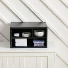 Load image into Gallery viewer, Black 2-Tier 3-Cube Printer Stand Living and Home