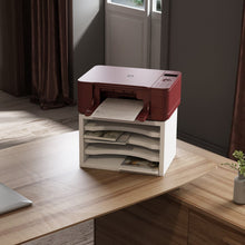 Load image into Gallery viewer, Deluxe 2-Tier Printer Stand with Adjustable Shelves Living and Home White